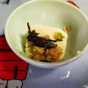 ツナと塩昆布とキャベツの豆腐サラダ